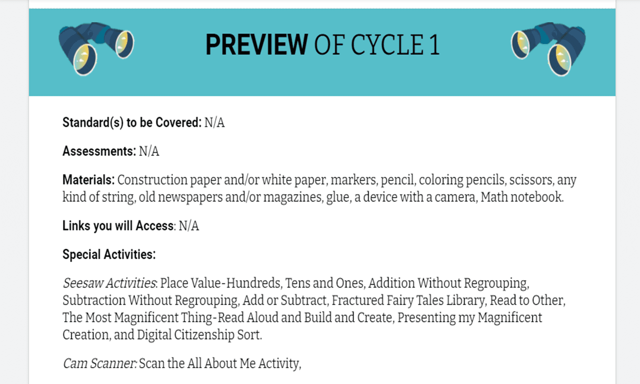 Lower Elementary eLearning Schedule and Platforms – Ashton School